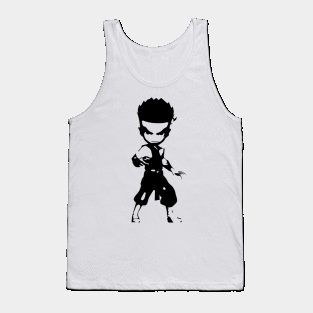 Martial Artist minimal silhouette white Tank Top